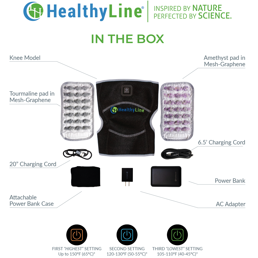 
                  
                    Portable Heated Gemstone Pad Knee Model  by HealthyLine 
                  
                