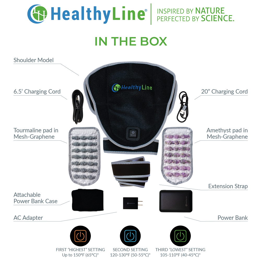 
                  
                    Portable Heated Gemstone Pad Shoulder Model  by HealthyLine 
                  
                